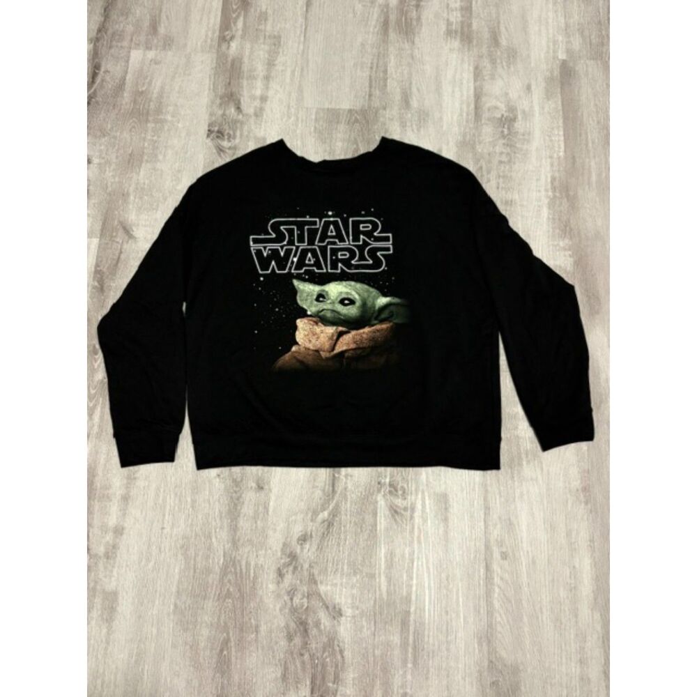 STAR WARS YODA Sweatshirt Unisex XL Long Sleeve Lightweight Pullover